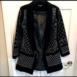 Black velvet blazer